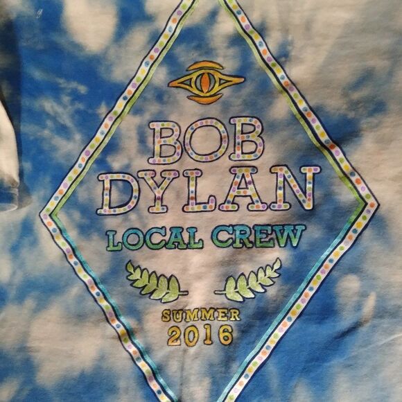 Custom Bob Dylan Tour 2016 Local Crew Tie Dye Tee - Picture 1 of 6